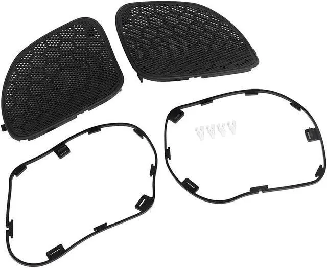 Alt view image 4 of 5 - XMMT Black Front Fairing Speaker Grilles Mesh Covers Cap Fit for Harley Road Glide FLTRX, FLTRXS and FLTRU Models 2015-2023