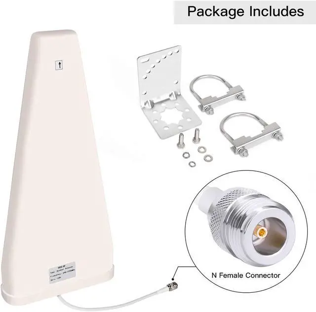 Alt view image 4 of 5 - XRDS-RF 12 dBi Wideband Directional Antenna High Gain 3G/4G/5G/LTE/Wi-Fi Universal Fixed Mount Outdoor High Gain LTE Antenna (698-5800 MHz)