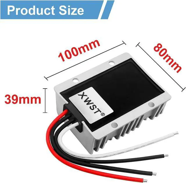 Alt view image 3 of 5 - XWST DC/DC Converter Regulator 36V 48V Step Down to 12V 33A 396W Reducer Buck Power Converter Waterproof Module Transformer for Golf Cart Club Car