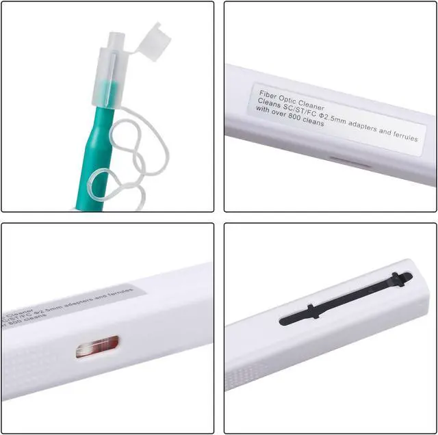 Alt view image 3 of 5 - Xunsomten -5pcs Optical Fiber Cleaning Pen 2.5mm Ferrules SC/ST/FC Optical Fiber Connector Cleaning Pen Been Cleaned for More Than 800 Times, (Xstus-Pen-SC-White-5PC)