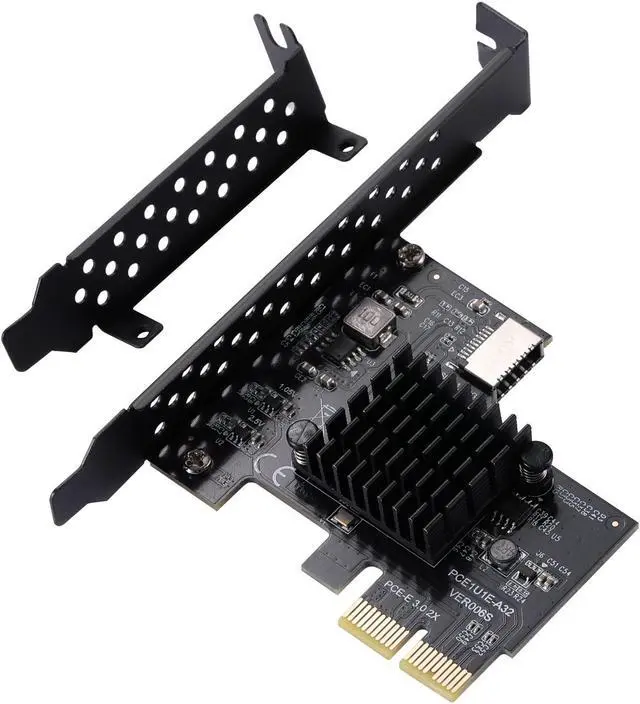 Main image of YBBOTT PCIE USB3.1 Front Type E 10Gbps Expansion Card PCI Express 3.0 X2 Adapter ASM3142 Riser Card for Desktop PCS Supports PCIE X2 X4 X8 X16