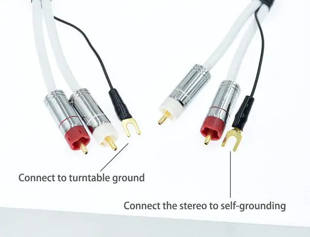 Alt view image 2 of 5 - 30ft Ultra Low Noise Dual Audio 2 RCA to RCA Male Cable Balance Ground Wire of Turntable Independent Shield-rcaed Signal Line Preamp LP Vinyl Record Player Amplifier Chassis Gold-RCA Plated Connector