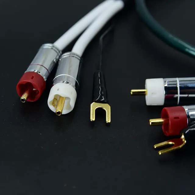 Alt view image 3 of 5 - 30ft Ultra Low Noise Dual Audio 2 RCA to RCA Male Cable Balance Ground Wire of Turntable Independent Shield-rcaed Signal Line Preamp LP Vinyl Record Player Amplifier Chassis Gold-RCA Plated Connector