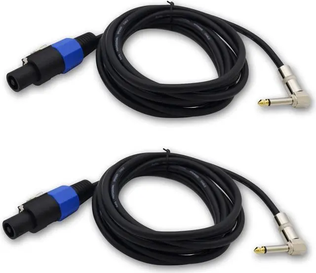 Main image of Czyuntuo Speakon to 1/4 Speaker Cable,15 Gauge Speakon to 1/4 TS Male Wire Audio Speaker Cable Amplifier Connection Heavy Duty Cord with Twist Lock - 2Pack 10 ft