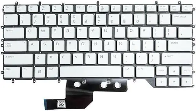 Main image of ZAHARA US RGB Keyboard Backlit Replacement for Dell Alienware M15 R2 R3 R4 2020 0Y00RH (White)