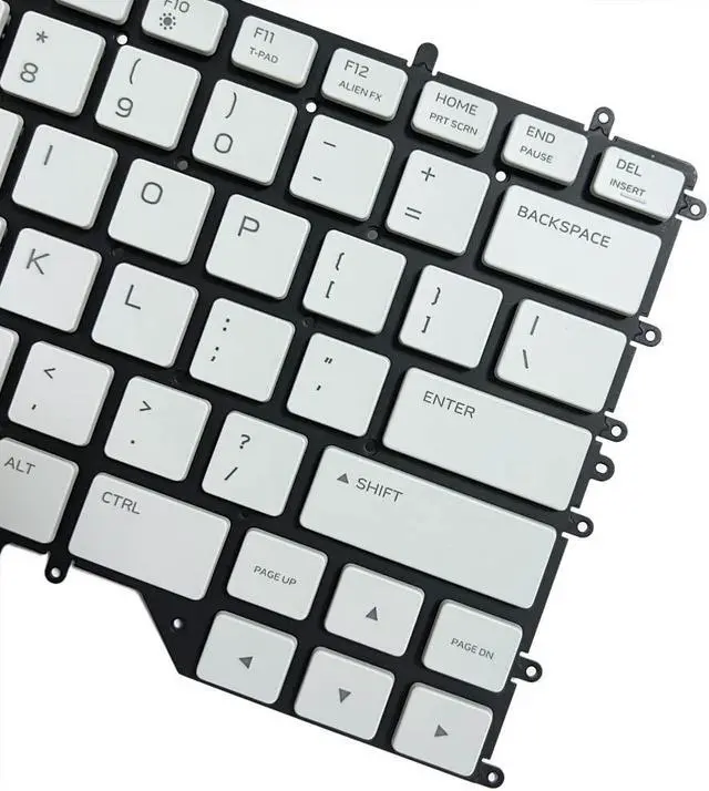 Alt view image 5 of 5 - ZAHARA US RGB Keyboard Backlit Replacement for Dell Alienware M15 R2 R3 R4 2020 0Y00RH (White)