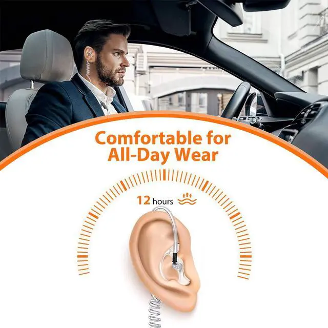 Alt view image 3 of 5 - Zeadio 16-Pair Pro-Grade Covert Surveillance Earbud, Replacement Ear Insert, Silicon Earmold Earplug for Two-Way Radio Earpiece Audio Coil Tube, Compatible with Motorola/Kenwood (32pcs)