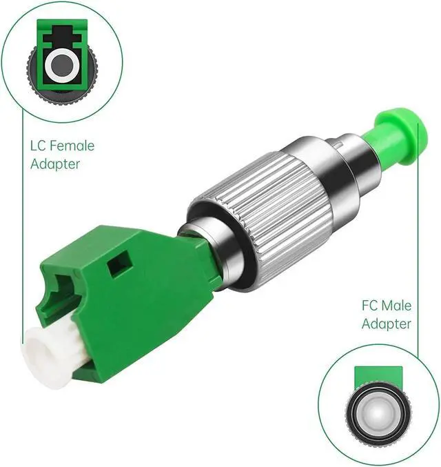 Alt view image 4 of 5 - Duogalia 15 Pack FCAPC Male to LCAPC Female Single Mode 9/125um Hybrid Optical Fiber Adapter FC - LC Connector