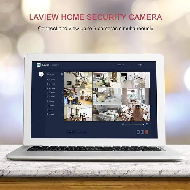 Alt view image 2 of 5 - LaView 4MP 2K Cameras for Home Security Indoor,Home Security Camera for Baby/Elder/Pet/Nanny,Baby Cam Starlight Sensor Color Night Vision,US Cloud Service,Works with Alexa