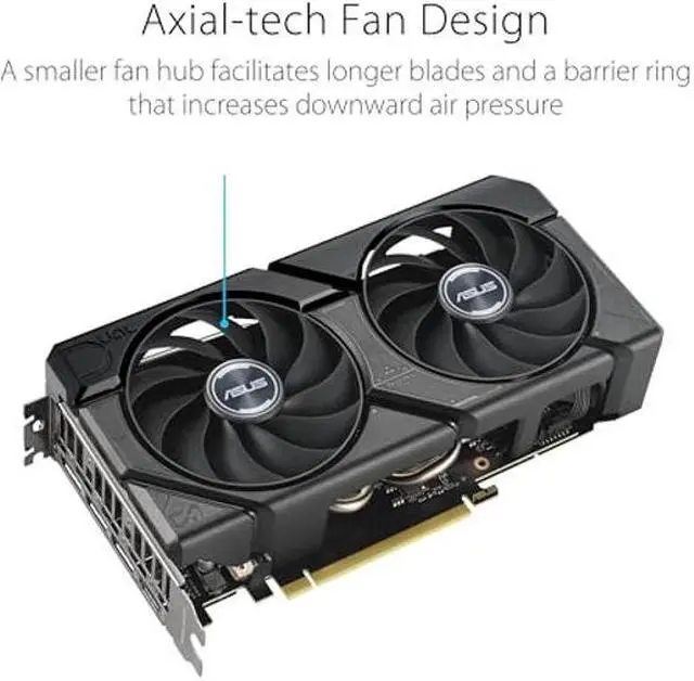 Alt view image 2 of 5 - ASUS Dual GeForce RTX(tm) 4070 EVO OC Edition 12GB GDDR6X is Designed for Broad Compatibility, with a 2.5-Slot Design, Axial-tech Fan Design, 0dB Technology, Auto-Extreme Technology, and More