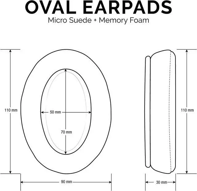 Alt view image 3 of 5 - Micro Suede Replacement Ear Pads for HyperX Cloud & Alpha, ATH M50X, Steelseries Arctis, Logitech G Pro & More Headphones, Soft Velour, Memory Foam & Long Lasting Earpads by Brainwavz