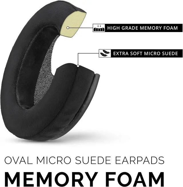 Alt view image 4 of 5 - Micro Suede Replacement Ear Pads for HyperX Cloud & Alpha, ATH M50X, Steelseries Arctis, Logitech G Pro & More Headphones, Soft Velour, Memory Foam & Long Lasting Earpads by Brainwavz