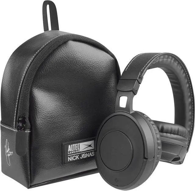 Alt view image 5 of 5 - Altec Lansing NJHP-2-BLK Nick Jonas Collaboration Bluetooth Touch Headphones