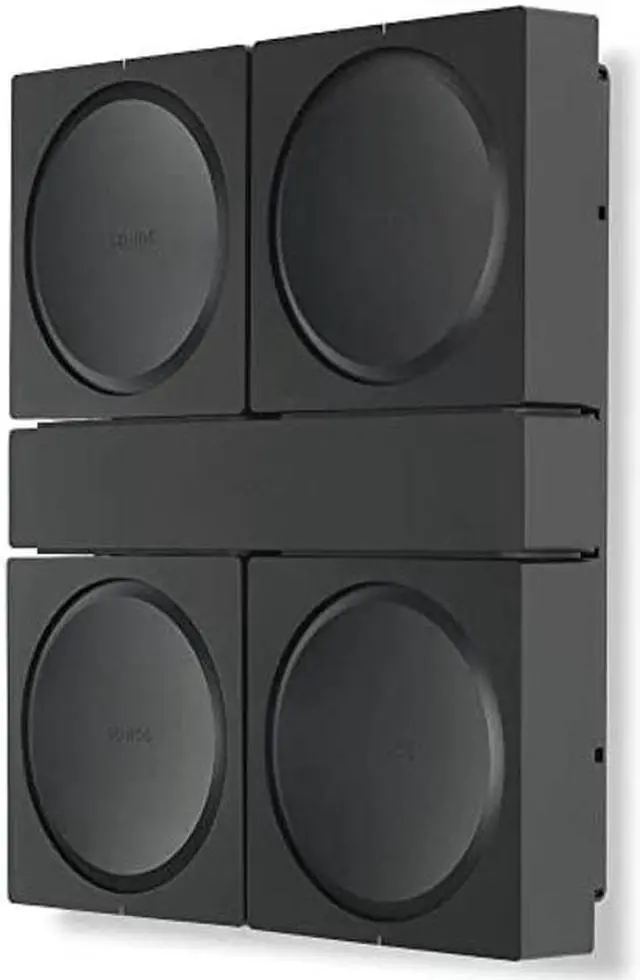 Alt view image 2 of 2 - FLEXSON Wall Mount For 4 SONOS AMPS (Black)