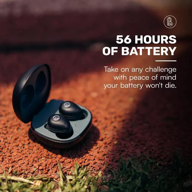 Alt view image 3 of 5 - Raycon Fitness Bluetooth True Wireless Earbuds with Built in Mic 56 Hours of Battery, IPX7 Waterproof, Active Noise Cancellation, Awareness Mode, and Bluetooth 5.3 (Black)