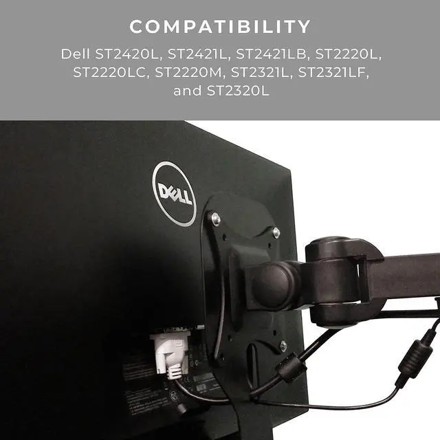 Alt view image 2 of 5 - HumanCentric VESA Mount Adapter Bracket Compatible with Dell ST-Series Monitors ST2420L, ST2421L/LB, ST2220M/LC, ST2321L/LF, ST2320L (V3)
