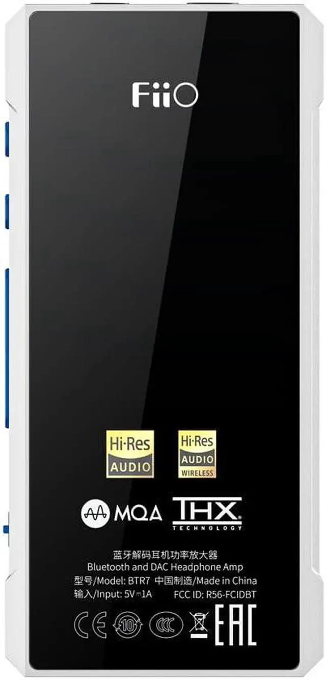 Alt view image 3 of 5 - FiiO BTR7 Headphone Amp Bluetooth Receiver High Resolution Portable DAC Supports MQA/LDAC/aptX HD 384K/32Bit DSD256 for Phone/PC/Car/Home Audio(White)