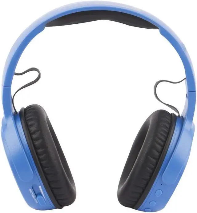 Alt view image 3 of 5 - Altec Lansing MZX701- Blue Rumble Bass Boosted Over Ear Bluetooth Headphones with Omnidirectional Vibration, 10 Hour Battery Life and Voice Assistant Integration, Dynamic Bass, Blue