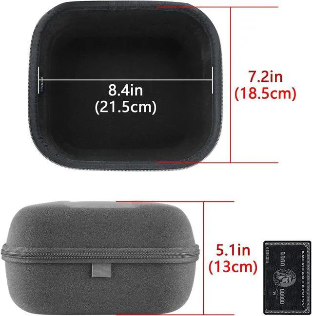 Alt view image 4 of 5 - Geekria Shield Case for Large-Sized Over-Ear Headphones, Replacement Protective Hard Shell Travel Carrying Bag with Cable Storage, Compatible with Beyerdynamic MMX 300, HE400S (Grey)