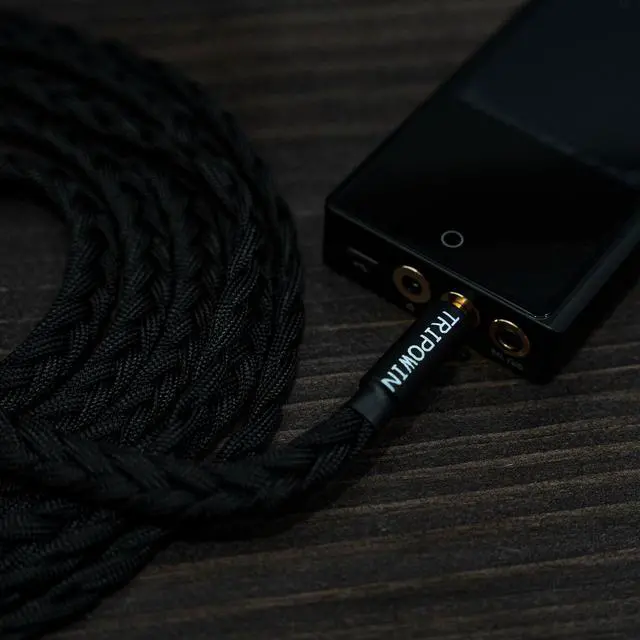 Alt view image 5 of 5 - Linsoul Tripowin GranVia Upgraded OFC Headphone Replacement Cable, Dual 3.5mm Connector to 3.5mm Stereo Headphone Cable for HE4XX/HE-400i/HE400se/Goldplanar/Focal ELEGIA(Black, 1.5m)