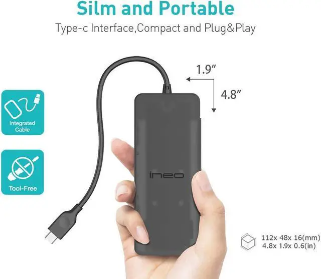 Alt view image 3 of 5 - ineo M.2 NVMe (PCIe) SSD Tool-Free Enclosure to USB 3.2 Gen 2 Type C [C2575 M2 NVMe]