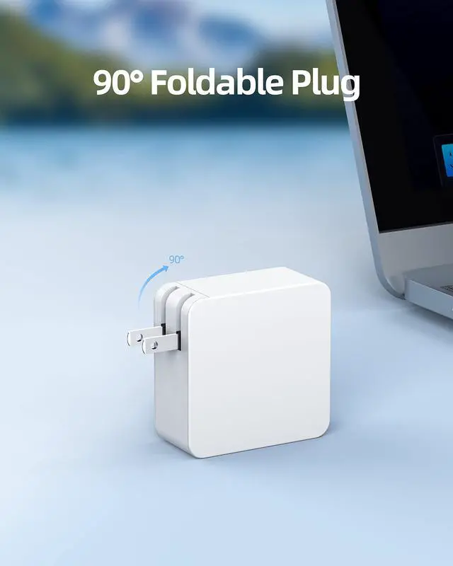 Alt view image 4 of 5 - Type C 65W AC Charger Fit for Samsung Galaxy Book 2 360 NP730QED,Galaxy Book 2 Pro NP950XED NP930XED,Galaxy Book 2 Pro 360 NP930QED NP950QED,Galaxy Chromebook 2 360 XE520QEA Laptop Power Adapter Cord