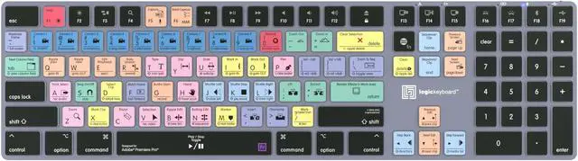 Alt view image 2 of 5 - Logickeyboard Wireless Backlit 'Titan' Designed for use with Adobe Premiere Pro on Mac  p/n LKB-PPROCC-TM-US