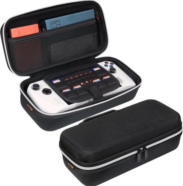 ButterFox Large Carry Case Bag For ASUS Rog Ally Handheld 2023 with Built in Stand Fits Charger Large Accessories Pocket for 65W Battery Bank Slim Mouse and HDMI Cable Black White Newegg