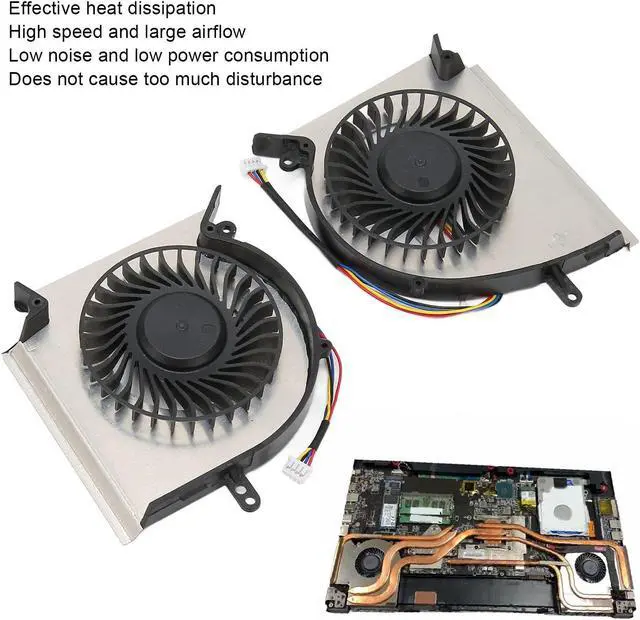 Alt view image 5 of 5 - CPU & GPU Cooling Fan for GE75 GP75 GL75, CPU GPU Cooling Fan Pair Fans Replacement for PAAD06015SL N417 PAAD06015SL N414
