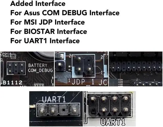 Alt view image 3 of 5 - Motherboard Diagnostic Card with LED Indicator, Motherboard Diagnostic Tester Kit, PCIe, LPC, Serial Comm Protocol DEBUG, UART1, JDP