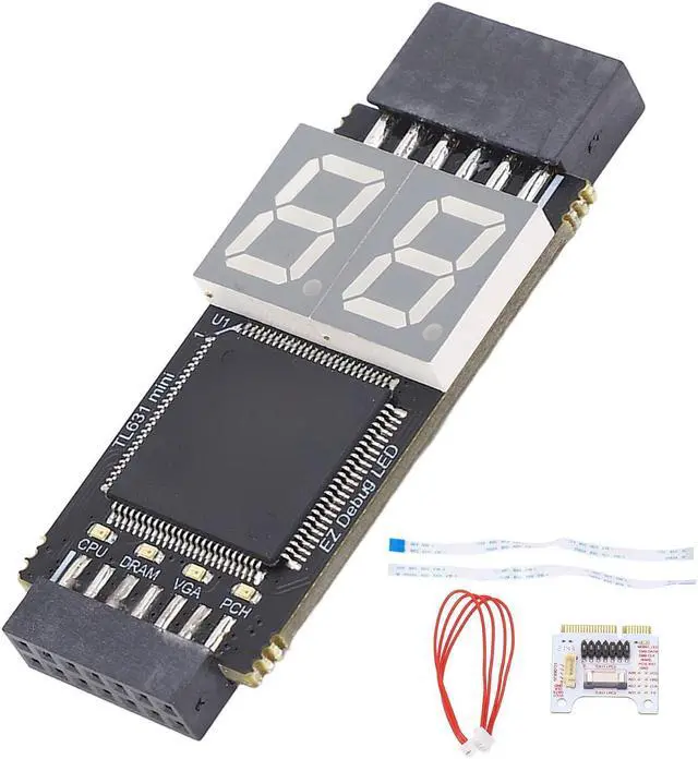 Alt view image 5 of 5 - Motherboard Diagnostic Card with LED Indicator, Motherboard Diagnostic Tester Kit, PCIe, LPC, Serial Comm Protocol DEBUG, UART1, JDP