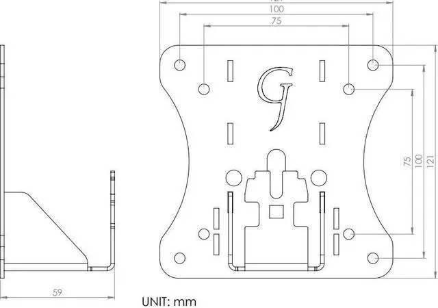 Alt view image 4 of 5 - Gladiator Joe Monitor Arm/Mount VESA Bracket Adapter Compatible with Dell SE2219H, SE2219NX, SE2319HN, SE2419H, SE2419HN, SE2719H, SE2719NX Monitors - 100% Made in North America