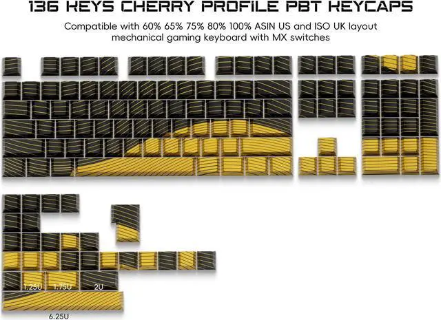 Alt view image 3 of 5 - GMKWTL XVX Topograph Shine Through Keycaps Side Printed, Double Shot PBT Keycap Set, Cherry Profile Dye Sublimation Keycaps Suitable for Cherry Gateron MX Switches Mechanical Keyboard-Only Keycaps