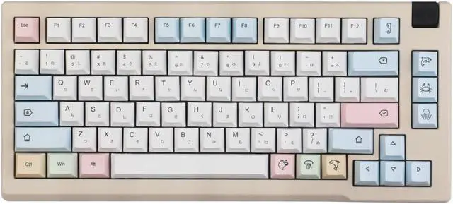 Main image of kakiwutj Japanese Keycaps 139keys PBT Chalk Keyboard Keycaps Cherry Profile Dye Sub Keycaps for MX Switches Keyboard 60 65 75 87 Percent