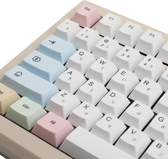 Alt view image 2 of 5 - kakiwutj Japanese Keycaps 139keys PBT Chalk Keyboard Keycaps Cherry Profile Dye Sub Keycaps for MX Switches Keyboard 60 65 75 87 Percent