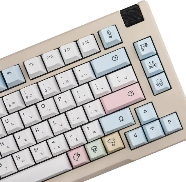 Alt view image 3 of 5 - kakiwutj Japanese Keycaps 139keys PBT Chalk Keyboard Keycaps Cherry Profile Dye Sub Keycaps for MX Switches Keyboard 60 65 75 87 Percent