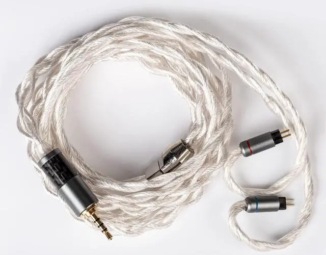Main image of 4 Core 2PIN Earphone Cable-KBEAR [Inspiration -S] Upgrade Cable, Singel Crystal Copper Silver plated Cable, IEM Detachable Cable with 2.5mm Plug, Suit for AS06 AS10 ZS10 I3Pro (2PIN, 2.5Silver)