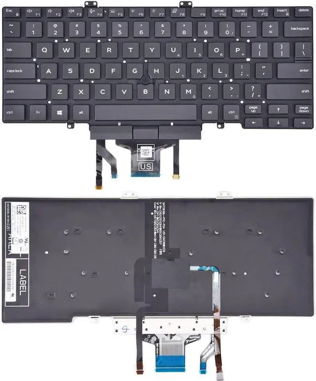 Alt view image 5 of 5 - Replacement Keyboard for Dell Latitude 3400 5400 5401 5410 5411 7400 7410 Series Laptop with Backlit with Pointer US Layout(NOT Fit for Latitude 7400 2-in-1)