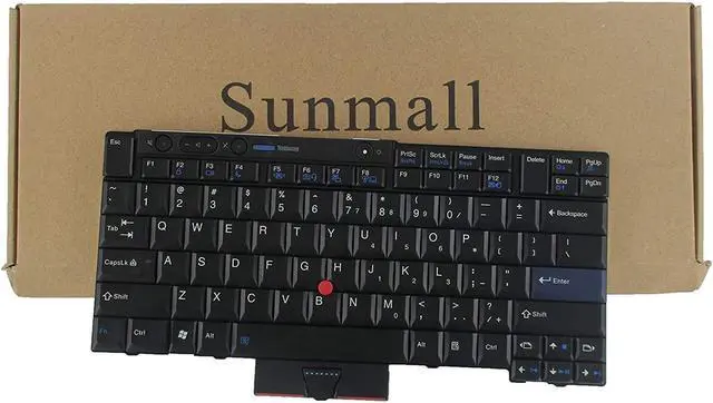 Main image of SUNMALL T410 Keyboard, New Laptop Keyboard with Pointer Compatible with Lenovo ThinkPad t410 t420 t510 t520 x220 t400 t420s US Layout Black