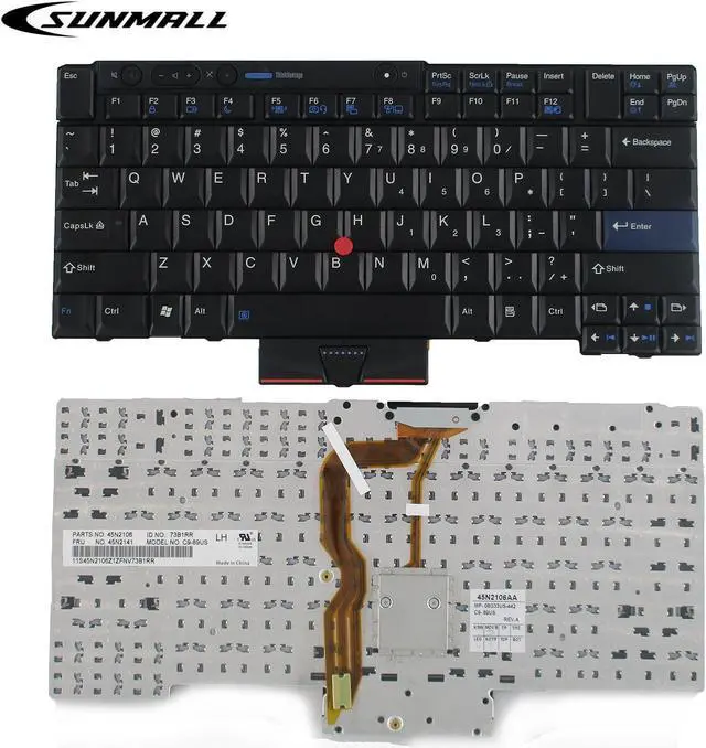 Alt view image 2 of 5 - SUNMALL T410 Keyboard, New Laptop Keyboard with Pointer Compatible with Lenovo ThinkPad t410 t420 t510 t520 x220 t400 t420s US Layout Black