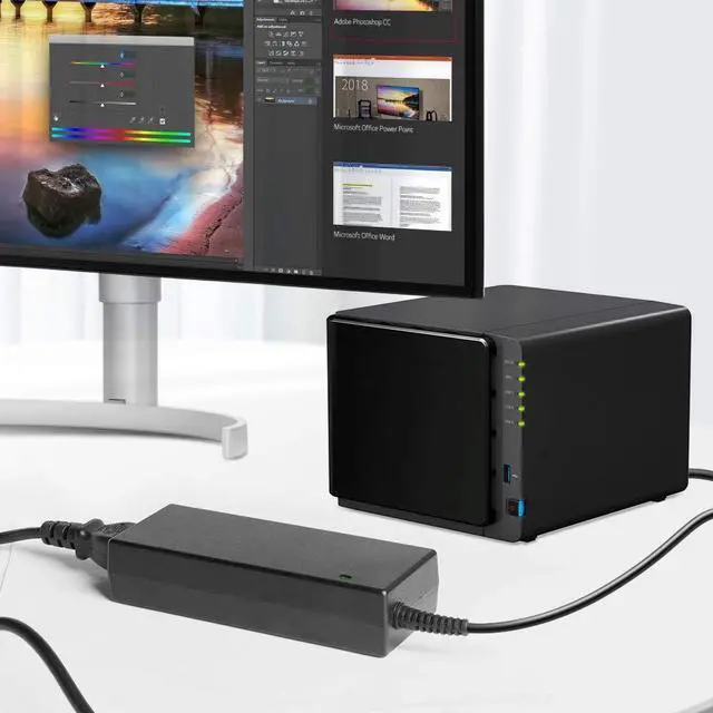 Alt view image 2 of 5 - KFD 12V 8.33A 100W AC Adapter 4-Pin for SINPRO MPU100-105 Power Supply Synology DS918+ DS920+ DS409 DS415 DS408 DiskStation NAS Server Charger QNAP TS464 TS431 TS410 TS412 TS419 NAS Server Power Cord
