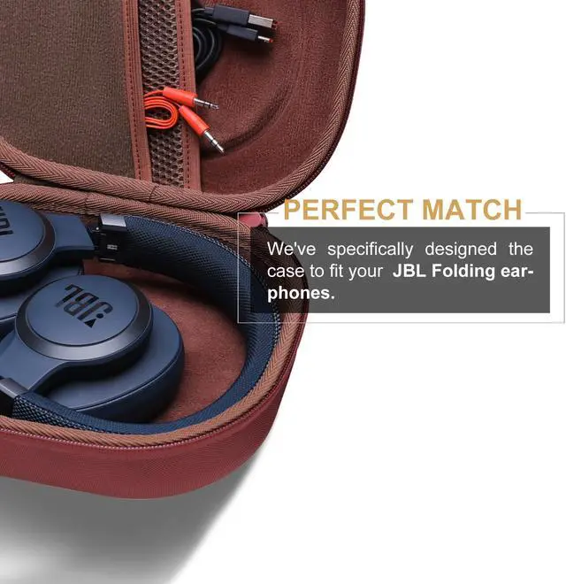 Alt view image 4 of 5 - LTGEM Hard Case for JBL Headphone- Grey//Brown