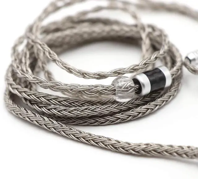 Alt view image 2 of 5 - Linsoul Tripowin Zonie IEM Cable (2pin-0.78mm, 3.5mm, Grey) + TANGZU Tang Sancai Eartips(S+M+L-3pairs)