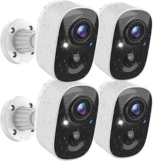 Main image of MaxiViz Security Cameras Wireless Outdoor (4 Pack), Battery Powered Cameras for Home Security with AI Motion Detection, 2K Color Night Vision, 2-Way Talk, IP66 Weatherproof, SD/Cloud Storage