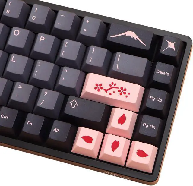 Alt view image 4 of 5 - MOLGRIA Keycaps 136 Set Night Sakura for Full Sized Keyboard, Custom PBT Cherry Profile Key Caps with Keycap Puller for Cherry MX 104/87/68/61 60 Percent ANSI/ISO Layout Keyboard