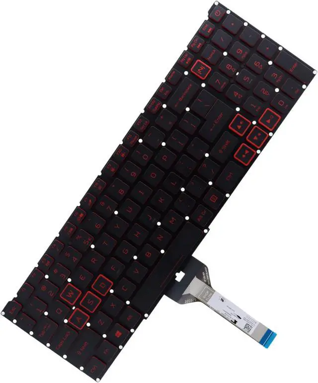 Alt view image 3 of 4 - Deal4GO (Non RGB) Backlit Keyboard RED Letter Replacement for Acer Nitro 5 AN515-58 AN515-57 AN515-55 AN515-54 AN515-53 AN515-45 AN515-58-525P AN515-54-5812