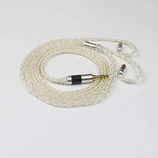 Alt view image 2 of 5 - senleeor MMCX 3.5MM Upgrade Earphone Cable 8Core Silver Plated Copper Upgrade Detachable Earphone Wire for Shure 846 535 Tin Audio T2 Plus P1 (3.5MM, MMCX)