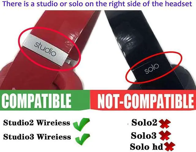 Alt view image 5 of 5 - Studio 3.0 & 2.0 Headband Accessories: Repair Kit, Replacement Parts, Wireless Top Headband (Black, Red)