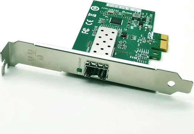 Alt view image 2 of 5 - 1.25Gb PCIe x1 Converged Ethernet Network Card, Single SFP Port LAN Card Gigabit NIC with Intel I210-AS Chipset Server Support Windows Server/Windows/Linux/Vmware ESXI