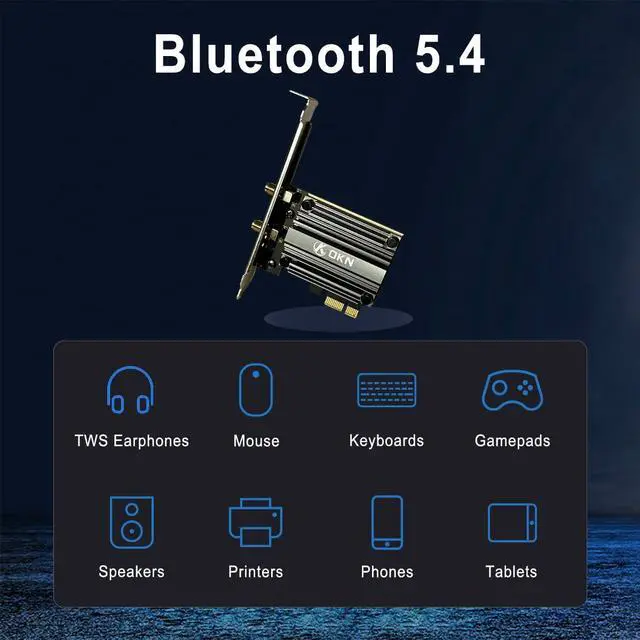 Alt view image 4 of 5 - WiFi 7 PCIE Card 9.3Gbps 802.11BE WiFi 6E Card with Bluetooth 5.4 Tri-Band 4K QAM 320MHz WiFi 7 BE200 Inside Wireless Network Adapter for PC Desktop Supports Windows 11 64bit (Not for AMD Motherboard)